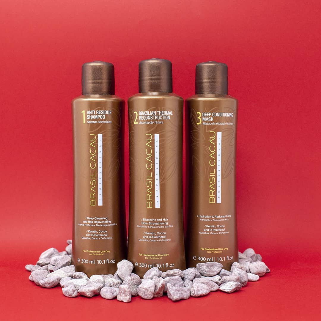 Keratin Hair Treatment Keratina Brasil Cacau Tiene Formol Champú