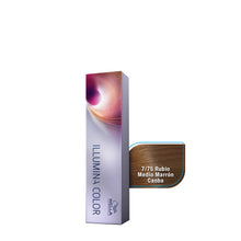 Cargar imagen en el visor de la galería, WELLA TINTE ILLUMINA COLOR 7/75 RUBIO MEDIO MARRON CAOBA, 60 ML