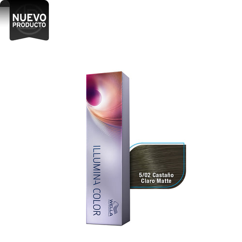 WELLA TINTE ILLUMINA COLOR 5/02 CASTAÑO CLARO MATTE, 60 ML