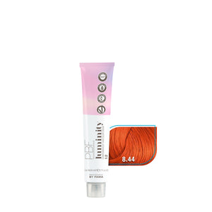 by fama tinte semi permanente color luminity tinte #8.44 beauty art mexico