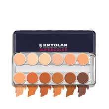 Cargar imagen en el visor de la galería, KRYOLAN SUPRACOLOR PALETA 12 TONOS TT, 40 ML