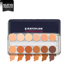 Cargar imagen en el visor de la galería, KRYOLAN SUPRACOLOR PALETA 12 TONOS TT, 40 ML