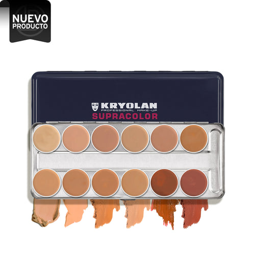 KRYOLAN SUPRACOLOR PALETA 12 TONOS TV, 40 ML