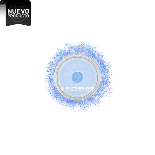 KRYOLAN POLYESTER GLIMMER PASTEL BLUE - AZUL PASTEL, 4 GR