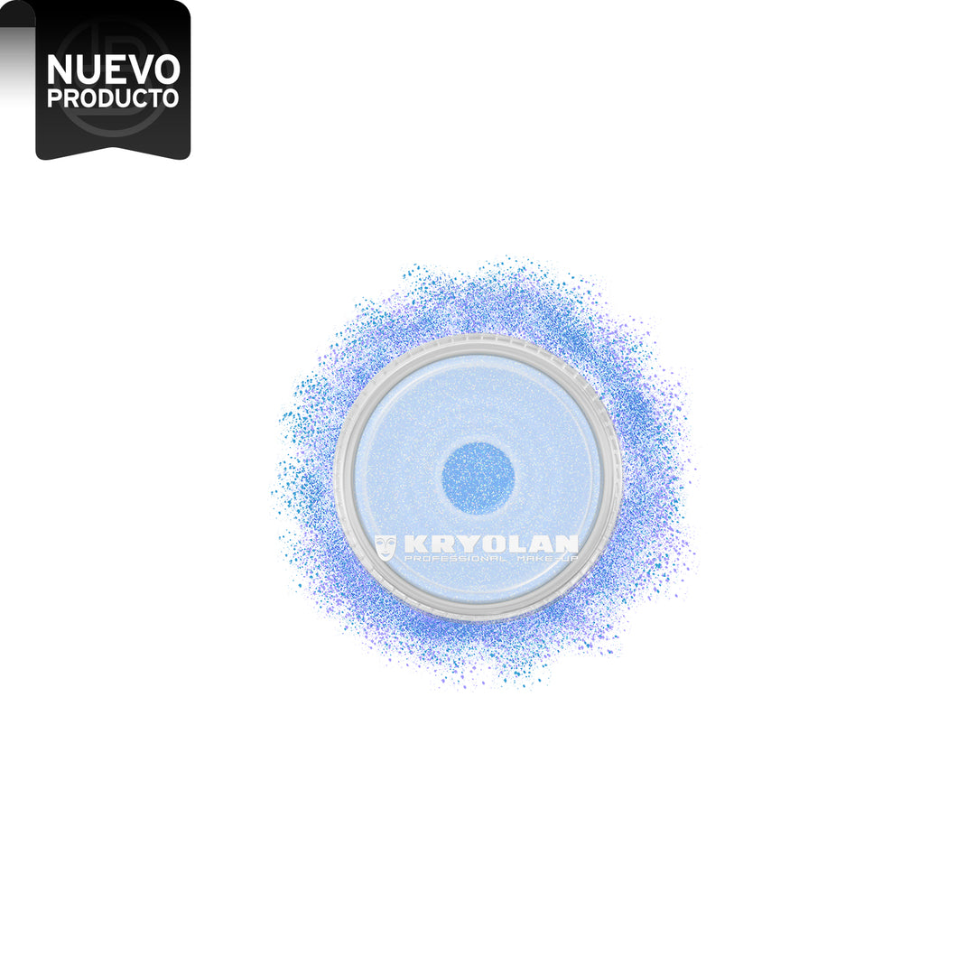 KRYOLAN POLYESTER GLIMMER PASTEL BLUE - AZUL PASTEL, 4 GR