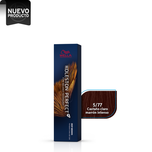 WELLA KOLESTON PERFECT 5/77 CASTAÑO CLARO MARRÓN INTENSO, 60 ML