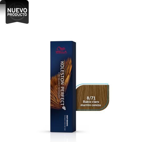 WELLA KOLESTON PERFECT 8/71 RUBIO CLARO MARRÓN CENIZA, 60 ML