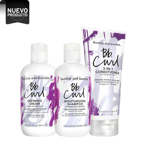 BUMBLE AND BUMBLE TRÍO CURL SHAMPOO + CONDITIONER + STYLING CREAM