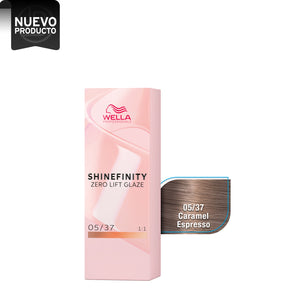 wella shinefinity 05/37 castaño dorado marron beauty art mexico