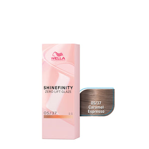 wella shinefinity 05/37 castaño dorado marron beauty art mexico