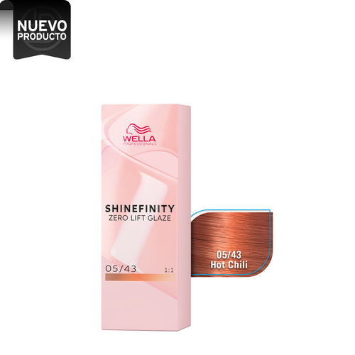 wella shinefinity 05/43 castaño claro rojo beauty art mexico