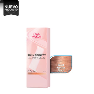 wella shinefinity 07/34 rubio medio dorado rojo beauty art mexico