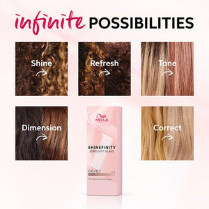 WELLA SHINEFINITY 07/59 RUBIO MEDIO CAOBA CENDRE, 60 ML