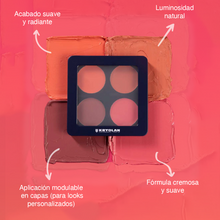 Cargar imagen en el visor de la galería, KRYOLAN CREAM BLUSH PALETA 4 COLORES