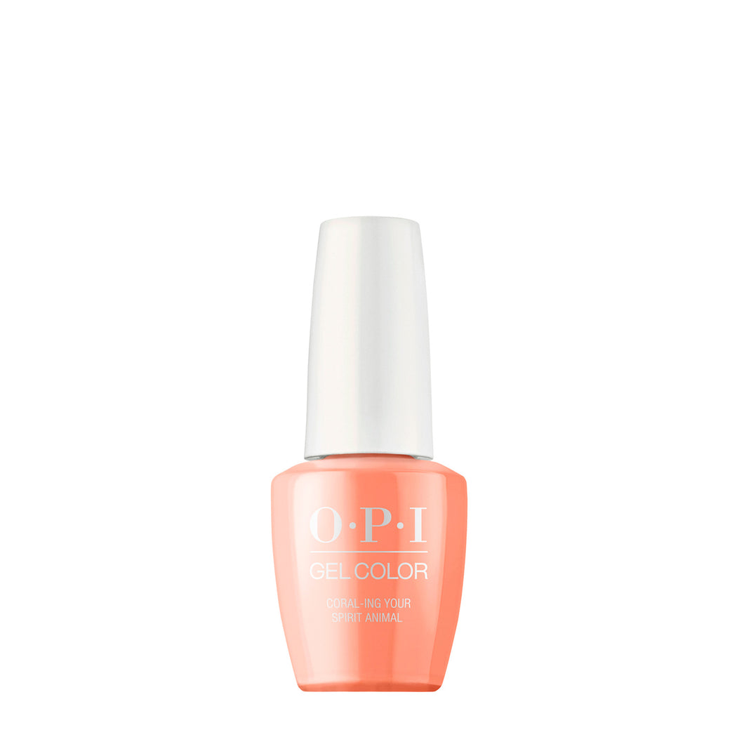 opi gel color coral-ing your spirit animal, 15 ml, beauty art méxico