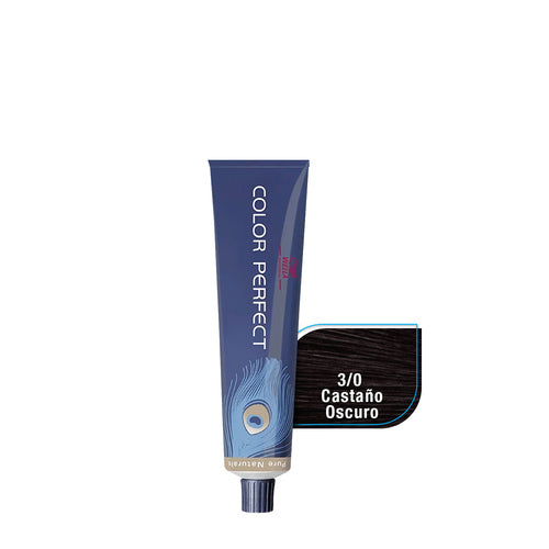 WELLA TINTE COLOR PERFECT Familia Pure Naturals CP 60 ml. 3/0 CASTAÑO OSCURO