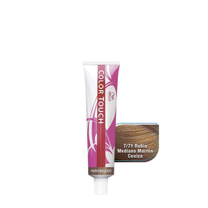 WELLA TINTE COLOR TOUCH FAMILIA DEEP BROWNS CT 60 ml. 7/71 RUBIO MEDIANO MARRÓN CENIZA