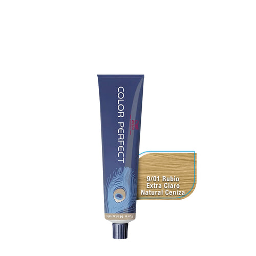 WELLA TINTE COLOR PERFECT Familia Pure Naturals CP 60 ml. 9/01 RUBIO EXTRA CLARO NATURAL CENIZA