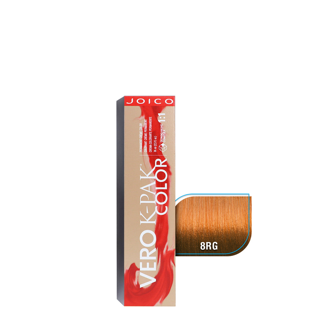 JOICO TINTE VERO K-PAK COLOR VKC SERIE ROJO 8RG, 74 ML