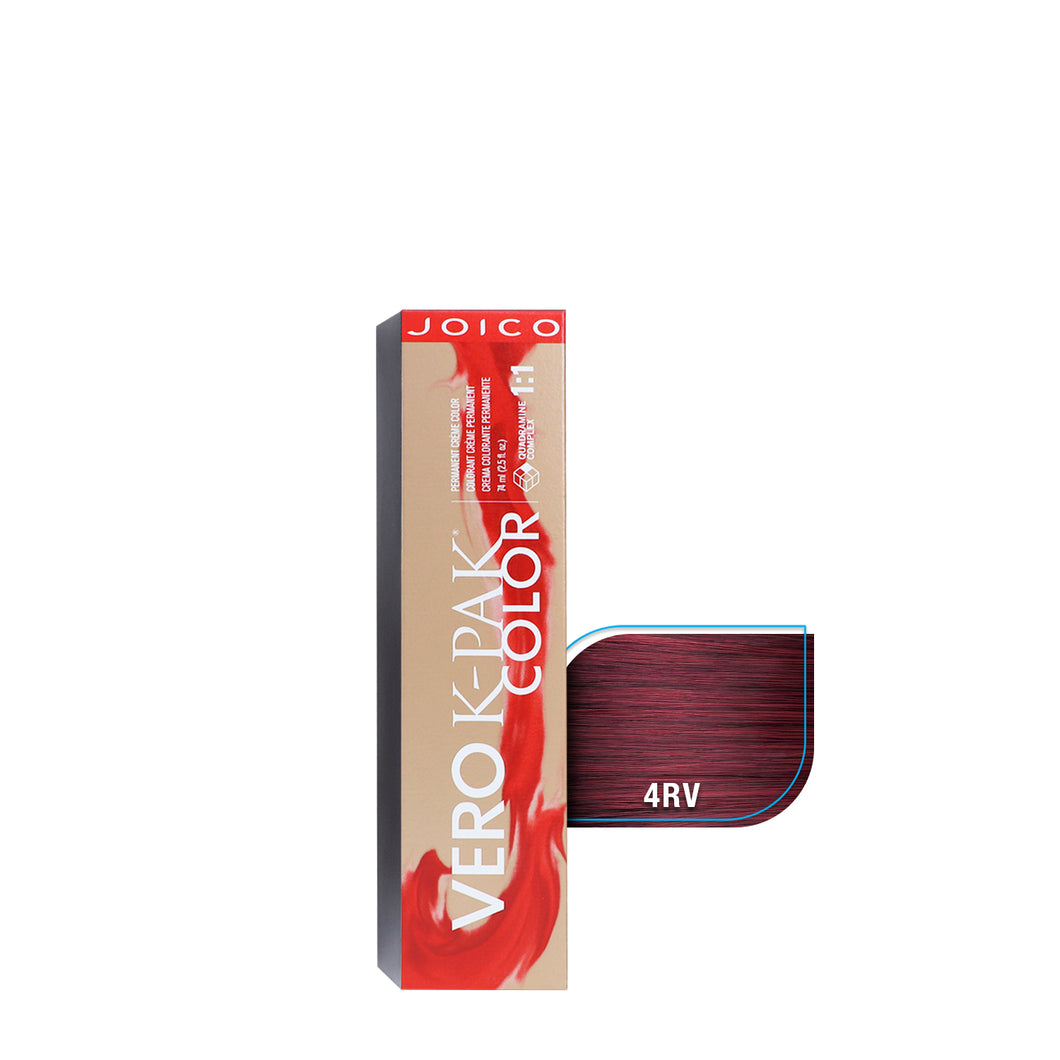JOICO TINTE VERO K-PAK COLOR VKC SERIE ROJO 4RV, 74 ML