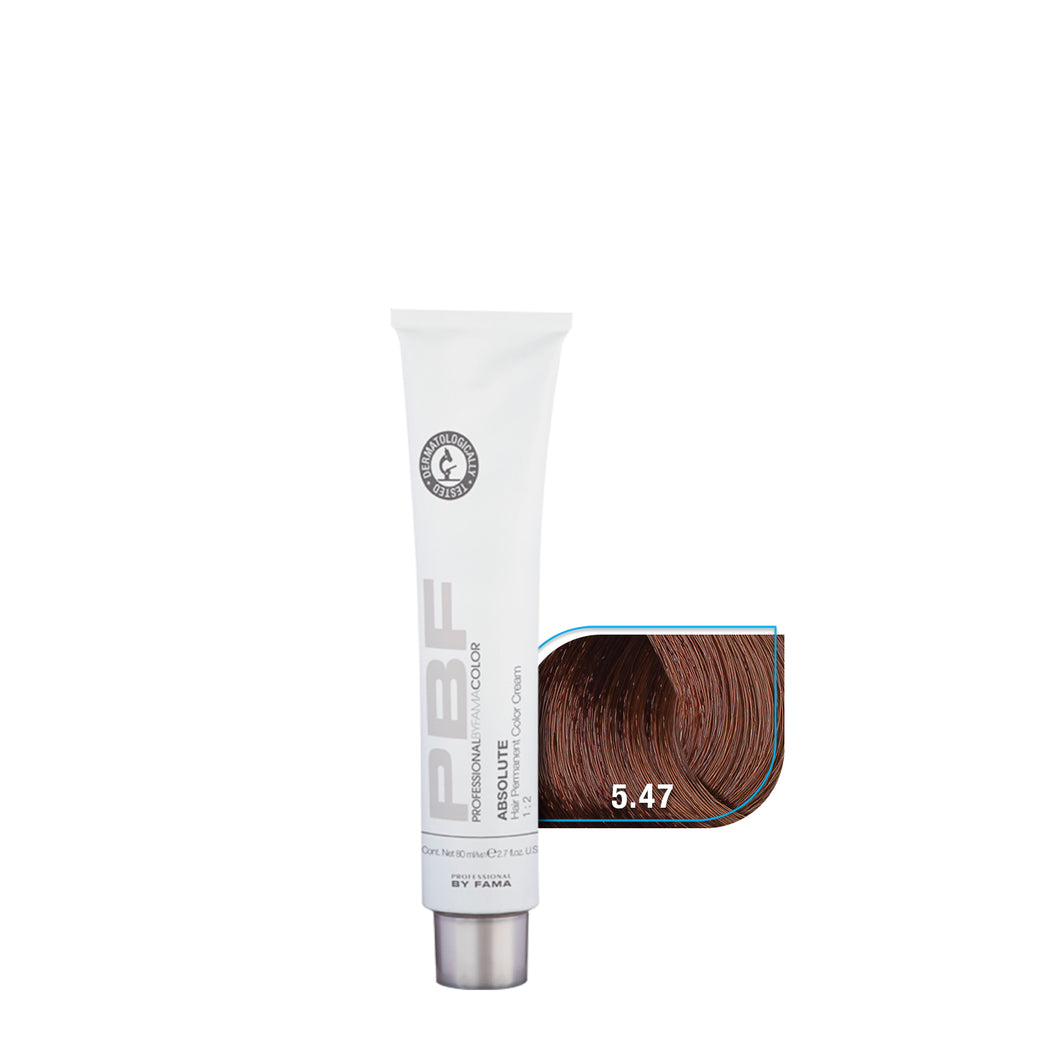 BY FAMA TINTE COLOR ABSOLUTE BROWN PBC TINTE 5.47, 80 ML