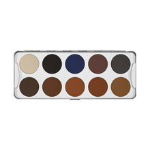 Cargar imagen en el visor de la galería, kryolan eye shadow palette 10 shading beauty art mexico