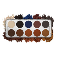 Cargar imagen en el visor de la galería, kryolan eye shadow palette 10 shading beauty art mexico