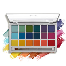 Cargar imagen en el visor de la galería, kryolan eyeshadow palette variety 18 col v2 bright beauty art mexico