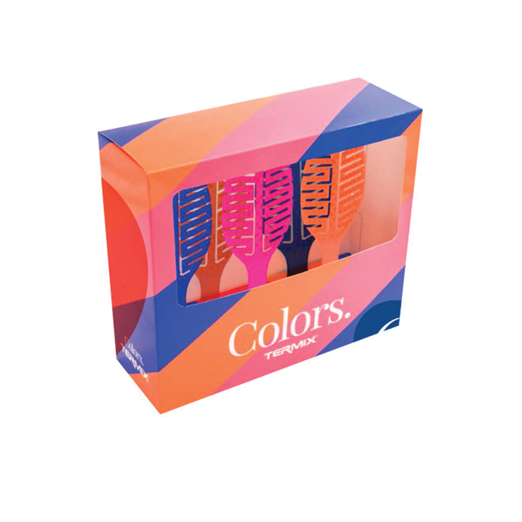 termix kit expositor de 6 cepillos desenredar colors Beauty Art Mexico