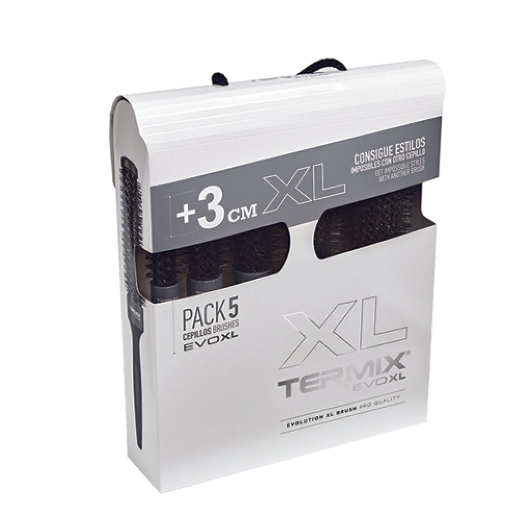 termix kit 5 cepillos profesionales redondos evolution plus xl maletin extra largos beauty art mexico